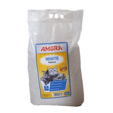 AMORA Katzenstreu White Compact Nature 15l
