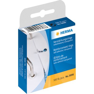 Herma Verstärkungsringe selbstklebend Ø 12 mm Kunststoff-Folie 500 Stück transparent