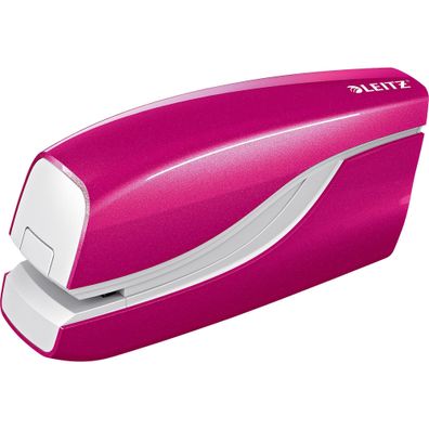 LEITZ 5566 Elektrisches Heftgerät WOW 10Blatt pink metallic