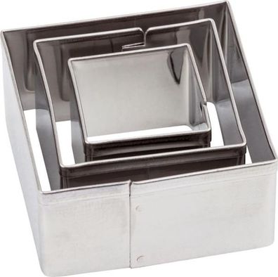 Makin's Clay 2118661039 Ausstechformen-Set Viereck ca. 2 - 4 cm