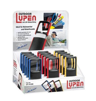 WEDO Lupe Outdoor eckig f. sort