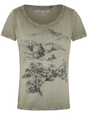 Hangowear Trachtenshirt Jadwiga oliv - Größe: XXL