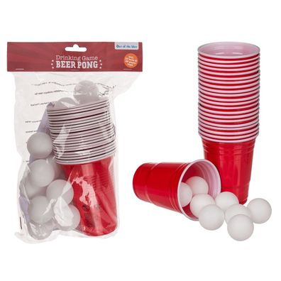 OOTB Trinkspiel Beer Pong mit 15 Bällen