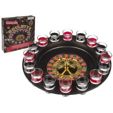 OOTB Trinkspiel Roulette mit 16 Gläsern & 2 Kugeln