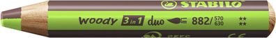 Stabilo woody 3 in 1 duo hellgrün/braun