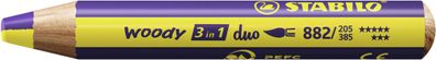 Stabilo woody 3 in 1 duo gelb/violett