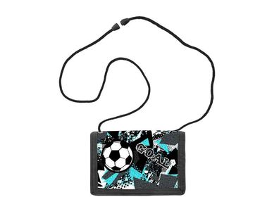 Fußball Brustbeutel Kinderbörse mit Sichtfenster