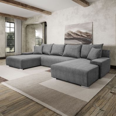 FurMeb24 Ecksofa LAVANO U-form 348 x 188 cm