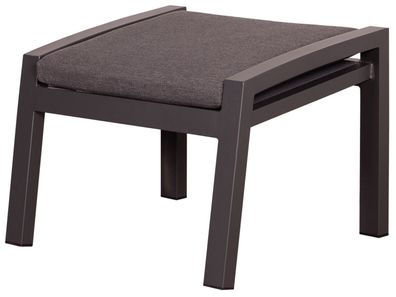 Fußhocker Sevilla - uni anthrazit - Aluminiumgestell