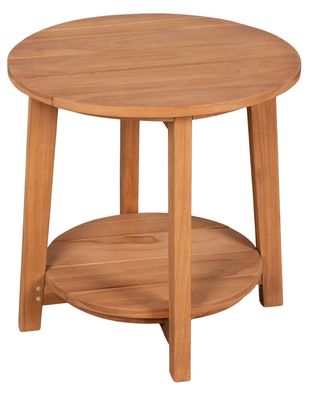 Teakholz Beistelltisch Milton rund 50 cm