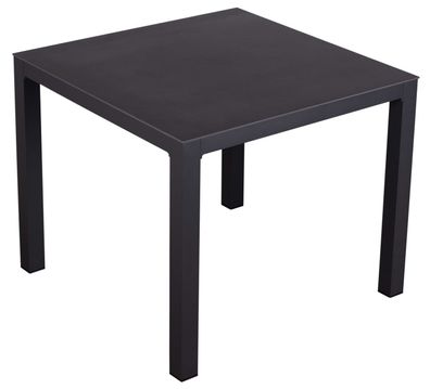 Gartentisch Tarifa - 90 x 90 cm - gesinterter Stein dunkelgrau