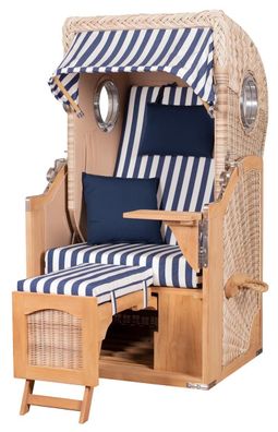 Strandkorbset - bene living - Ammersee 1-Sitzer Teak - PE shell - Modell 518