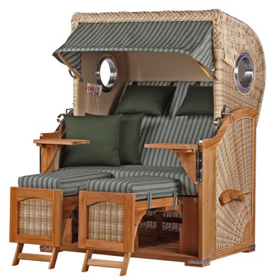 Strandkorbset - bene living - Ammersee 2-Sitzer Teak - PE shell - Modell 504