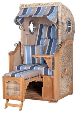 Strandkorbset - bene living - Ammersee 1-Sitzer Teak - PE shell - Modell 580