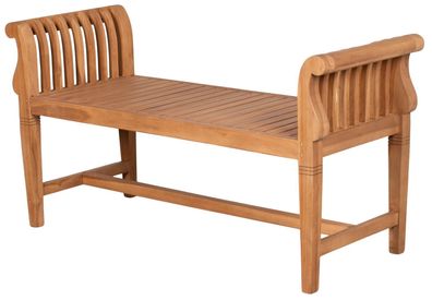 Teakholz Gartenbank Wigan ohne Rückenlehne 130 cm