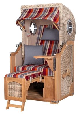 Strandkorbset - bene living - Ammersee 1-Sitzer Teak - PE shell - Modell 584