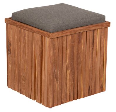 Teakholz Hockerbox Oxford inkl. Kissenauflage - bene living