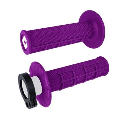 ODI Half-Waffle MX Lock-On Grip Set - Purple