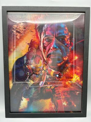 3D-Bild/Effekt-Flip-Marvel-Iron Man-Superhelden-30x40cm-mit Rahmen
