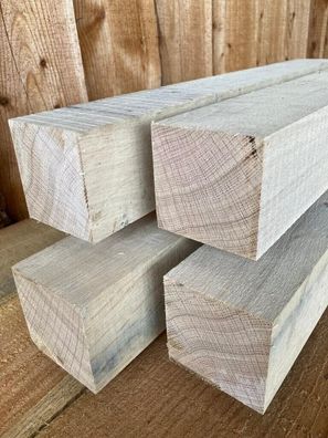 20x Eiche Balken 7 x 7 x 200 cm Kantholz Pfosten Pfahl sägerau Bauholz