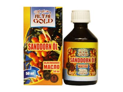 Sanddornöl Altai Gold Sanddorn Pflanzenöl Naturprodukt Hippophae rhamnoide 50 ml
