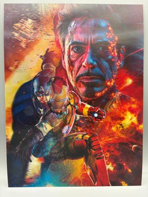 3D-Bild/Effekt-Flip-Marvel-Iron Man-Superhelden-30x40cm-ohne Rahmen