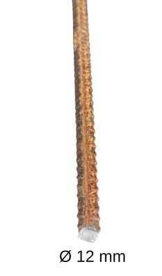 Betonstahl-Stab Ø 12 mm - 8 Stück, 75 cm (4,64 &euro; m), Baustahl