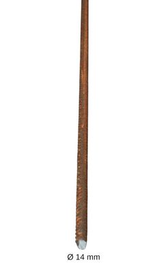 Betonstahl-Stab Ø 14 mm - 10 Stück, 200 cm (7,34 &euro; m), Baustahl