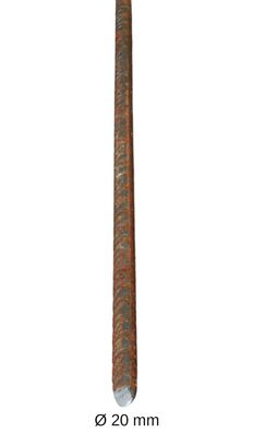 Betonstahl-Stab Ø 20 mm - 4 Stück, 50 cm (13,48 &euro; m), Baustahl