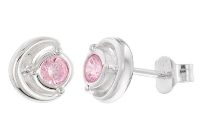 Acalee Schmuck Damen Ohrringe 925 Silber Ohrstecker Zirkonia Pink AC8888-09
