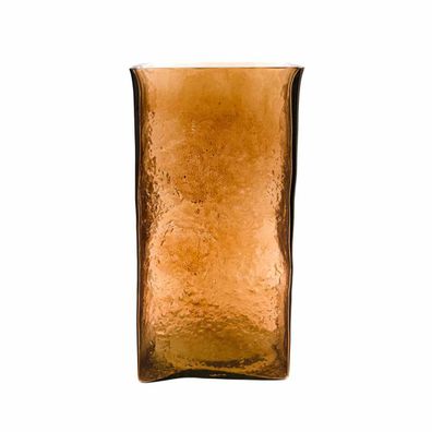 House Doctor 208342042 Blumenvase Square braun - Tischvase aus Glas Amber