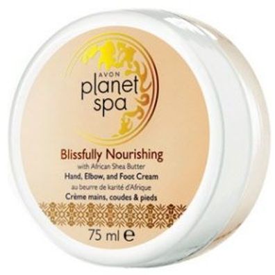 AVON planet spa Blissfully Nourishing Fuß- und Ellbogencreme mit AHA-Fruchtsäuren