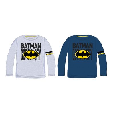 Batman Langarm-T-Shirt für Jungen | Grau, oder Blau | Größen 134–164