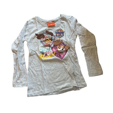 PAW Patrol Langarm- Shirt für Mädchen | Grau | Größen 98-128