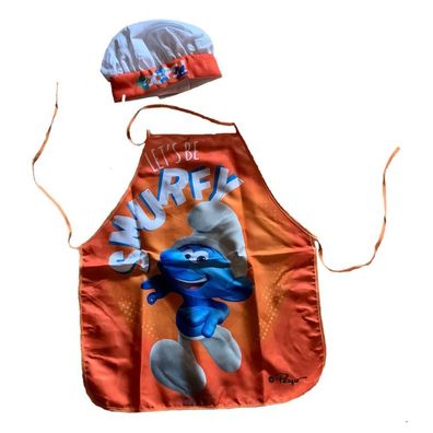 Kinder Koch? & Malschürze „Let’s?Be?Smurfy“ | Orange | 100?% Polyester