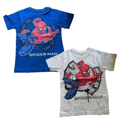 Kurzärmliges T-Shirt für Jungen | "Spiderman"| Blau oder Grau | Gr.104-134