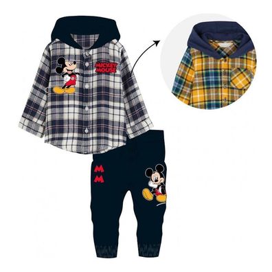 Mickey Mouse Jungen Bekleidungs-Set mit Langarm-Shirt & Hose | 62–92