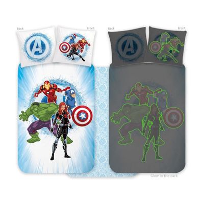 Avengers Baby- / Kleinkinder Bettwäsche | 100x135cm | Glow in the Dark