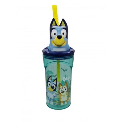Bluey Trinkbecher – 3D Kinderbecher & Strohhalm-Tumbler 360?ml