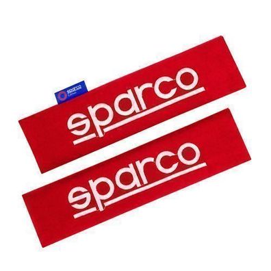 SPARCO Gurtschoner Gurtpolster Sicherheitsgurt Gurtschutz Autogurt Rot 2x