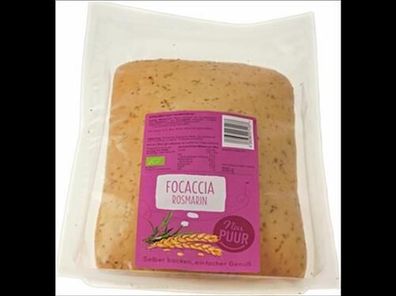 Nur Puur 3x Focaccia Rosmarin, 1 Stück 200g