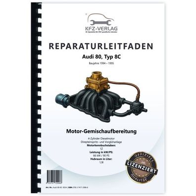Audi 80 Typ 8C (92-95) Diesel Einspritz- Vorglühanlage 90 PS Reparaturanleitung