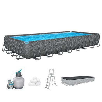 APX365™ Winterfestes Frame Pool Komplett-Set mit Sandfilteranlage 956 x 488 x 132