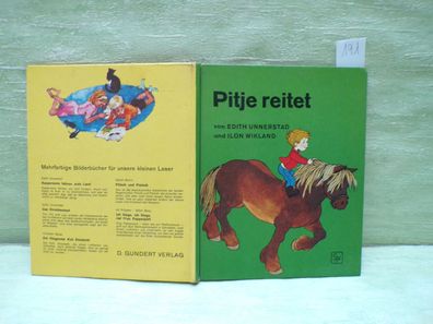 Edith Unnerstad Ilon Wikland Pitje reitet Gundert 1975 Bilderbuch Fadenbindung
