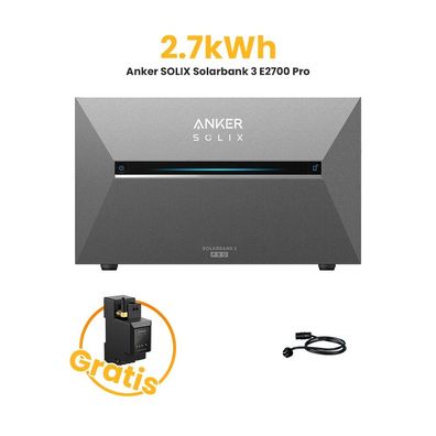 Anker SOLIX Solarbank 3 E2700 Pro Speicher 3600W 2,68kWh 4MPPT für Balkonkraftwerk