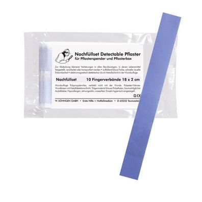 Nachfüllset detectable Fingerverband 18x2 cm 10 Stück