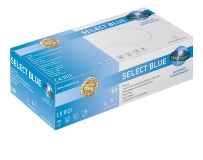 Latex-Untersuchungshandschuhe, Select Blue Größe L
