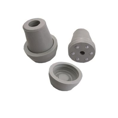 Krückenkapsel mit Spikes 16 mm grau