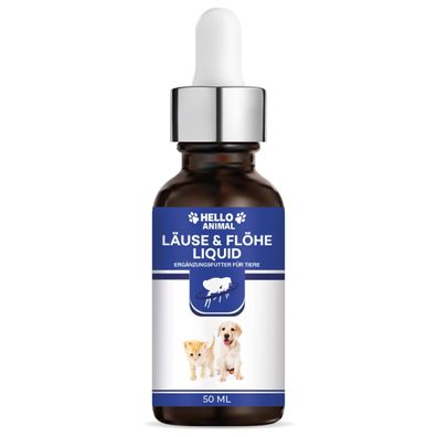 Hello Animal® Läuse und Flöhe Liquid | Flohmittel für Hund, Katzen, Floh Hund