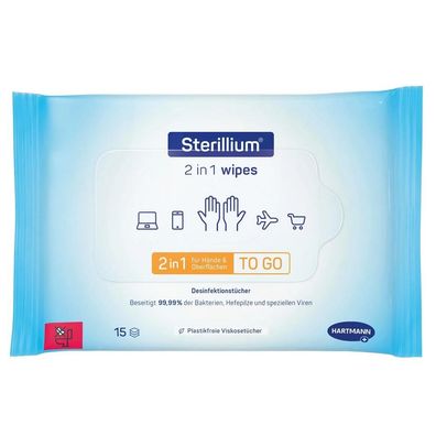 Sterillium 2 in 1 wipes 15 Tücher